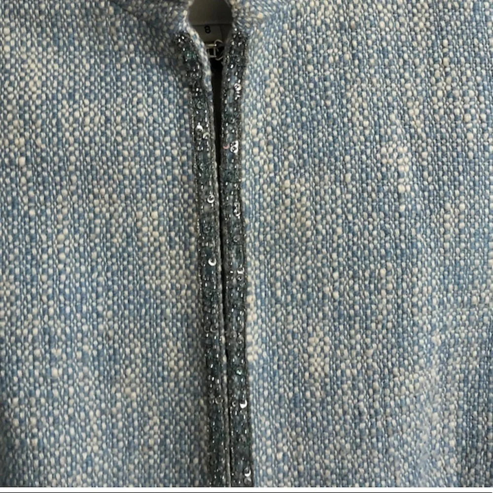 Walter Baker tweed jacket beaded embellishments